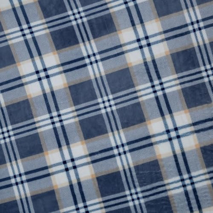 PU MEI Sherpa Blanket Twin Plaid Thick Bed Blanket, 60”*80” Super Soft Flannel Fuzzy Fleece Reversible Velvet Plush Warm Blanket for Couch (Blue White Check) - color: Blue White Check, size: 60"*80"