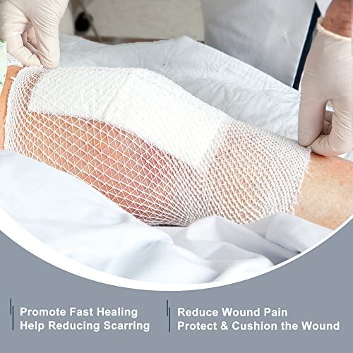 LotFancy Calcium Alginate Wound Dressing, Sterile 4”x8” 10 Pads, Nonstick - style: 4"x 8" (10-Count)