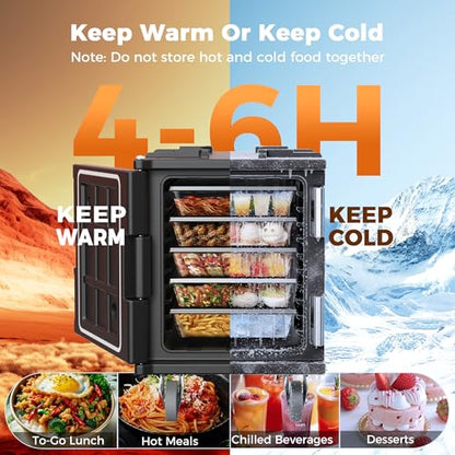 CAMMOO NSF Certification 82QT Non-Electric Hot Box Food Warmer with Casters