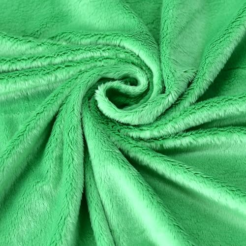 Surf turtle Green Super Soft Minky Fabric by The Yard, 36"x60" - color: Green