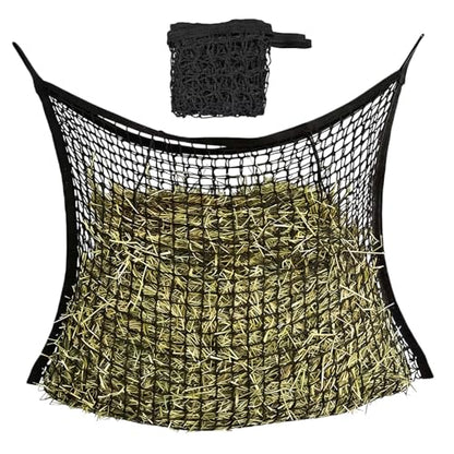 2 Pcs Feed Hay Net Slow Feed Hay Bags for Horses Horse Feeding Supplies for Goats Sheep, 61.4x39.37inch - size: 61.4x39.37inch