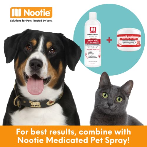 Nootie Medicated Dog Wipes, Chlorhexidine & Miconazole Pet Wipe for Dogs & Cats - 2” Small Wipes, 60 Count - Sold in Over 10,000 Vets & Pet Stores (Pack of 2) - size: 60 Count (Pack of 2)