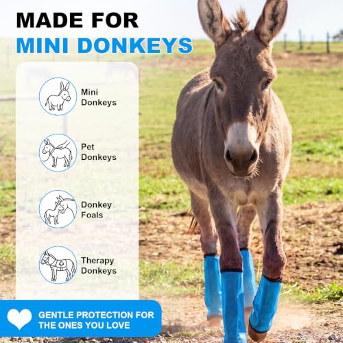 Donkey Fly Boots, Breathable Mesh Leg Wraps - color: Blue