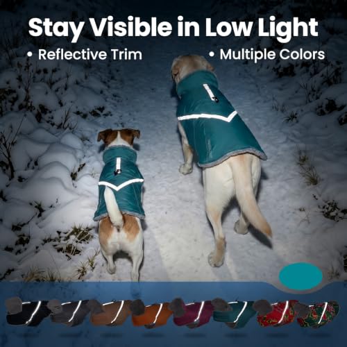 VIVAGLORY Dog Jacket Warm Snowrap Dog Winter Coat Vest, XXS, Turquoise - color: Turquoise, size: XXS(Chest: 12-15'')