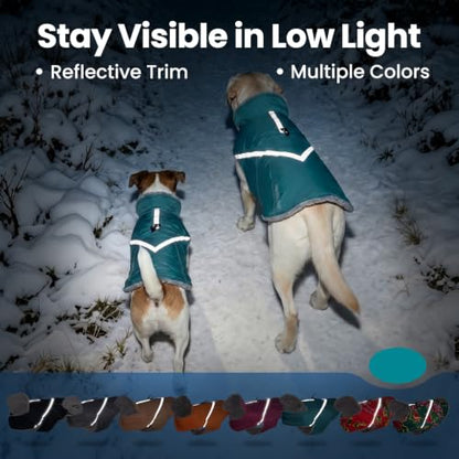 VIVAGLORY Dog Jacket Warm Snowrap Dog Winter Coat Vest, XXS, Turquoise - color: Turquoise, size: XXS(Chest: 12-15'')