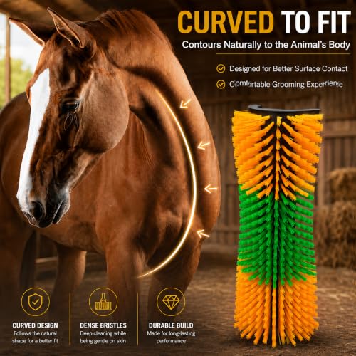 Livestock Scratching Brush, Curved Animal Scratcher for Goats and Sheep - color: Slim waist 1pcs