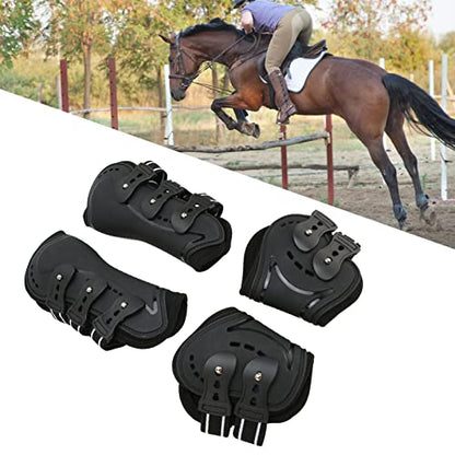 Zerodis Horse Boots, Lightweight Horse Tendon Boots Breathable Wearproof Fetlock Boots with Adjustable Buckle Brace Guard Boots for Horse Boots Pairs of 2 (Large) - size: Large