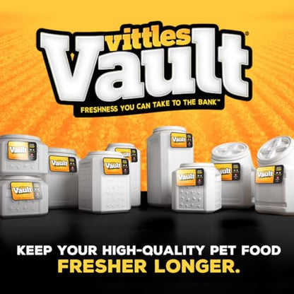 Vittles Vault Airtight Pet Food Storage Container + Scoop, Fits Up to 50lbs - size: 50 Pounds