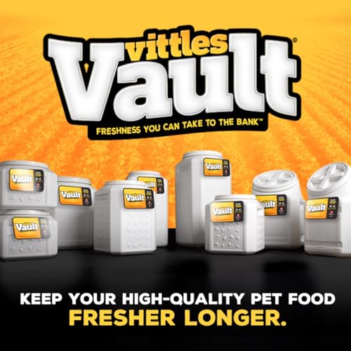 Vittles Vault Airtight Pet Food Storage Container + Scoop, Up to 30lbs - size: 30 Pounds