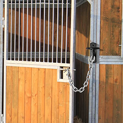 Tudomro Equestrian 1 Bucket Hook Hangers, Metal Hooks for Horse Water and Feed Buckets with 2 Screws for Stable, Barn, Farmhouse Supplies (Black) - color: Black