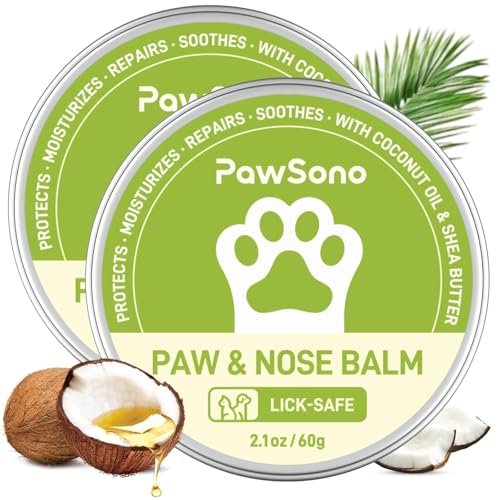 PawSono Lick-Safe Dog Paw & Nose Balm with Coconut Oil - size: 2.1 oz (Pack of 2)