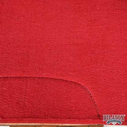 HILASON Western Wool Felt Horse Saddle Pad, Black, 32x30 - color: Red
