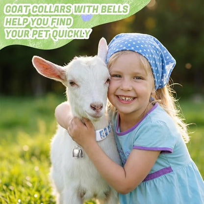 10 Pack Floral Goat Collars Adjustable Grazing Collar with Copper Bells - color: 10 Pack