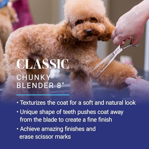 Chris Christensen Classic Series Grooming Shears, 8 in Chunky Blender Shear, Groom Like a Professional, Any Skill Level, Made From 440C Japanese Steel - size: 8.5 inch Chunky Blender