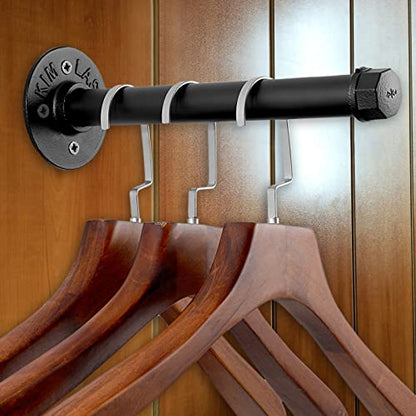 Sumnacon Wall Mounted Clothes Rack for Wardrobe, 2Pcs 10 Inch, Black - color: Black, size: 10 Inch