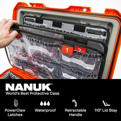 NANUK 940 Waterproof EMS/EMT Empty Hard Case with Dual-Compartment Lid Organizer and Padded Dividers – First Aid Organizer for Trauma Kits & IP67 Dustproof, Impact-Resistant – Black - color: Black