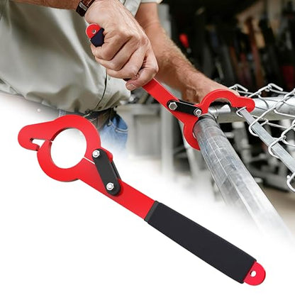 Chain Link Fence Stretcher Tool, Fits 2-3/8" OD Posts, Wire Puller Stretcher & Fence Tensioner for Woven Wire Fence, 9” Pull Range, One-Person Operation, 1 Pack - color: 1 Pack, size: 2-3/8'' OD