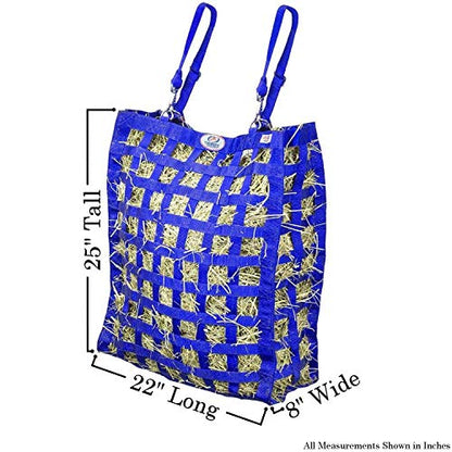 Derby Originals Superior Slow Feeder Horse Hay Bag with Super Tough Bottom and 1 Year Warranty - color: Royal Blue