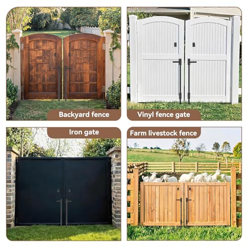 36" Heavy Duty Cane Bolt Drop Rod for Gate, Pack of 2 | Thickened Steel Outdoor Gate Latch, Wind Resistant for Wood, Vinyl, Metal, Iron, Double Fencing - size: 36 inch-2 Pack