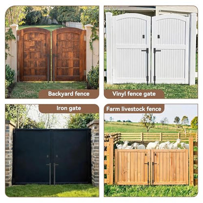 36" Heavy Duty Cane Bolt Drop Rod for Gate, Pack of 2 | Thickened Steel Outdoor Gate Latch, Wind Resistant for Wood, Vinyl, Metal, Iron, Double Fencing - size: 36 inch-2 Pack