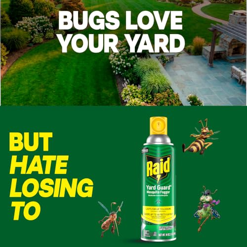 Raid Yard Guard Outdoor Mosquito Fogger Insect Killer, 16 oz, 12 Count - size: 16 Ounce (Pack of 1)