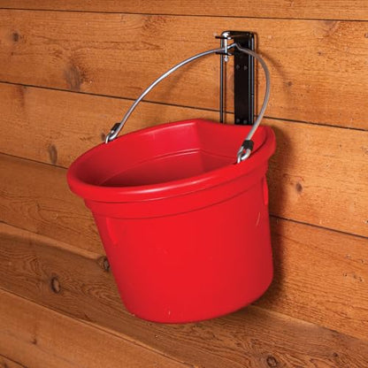 EASY-UP Wall Mount Bucket Holder | Secure Horse Bucket Holder | Enhances Stable Organization | Resistant to Playful Horses | Black Powder Coat Finish | Easy Wall Mounting | Size Tall