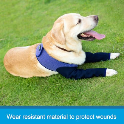 Coodeo Dog Recovery Sleeves, Cone Collar Alternative, Abrasion Resistant Dog Recovery Suit, Washable 2.5mm Thick and Waterproof, Pet Wounds Prevent Licking, Biting (Purple, S) - color: Purple, size: S