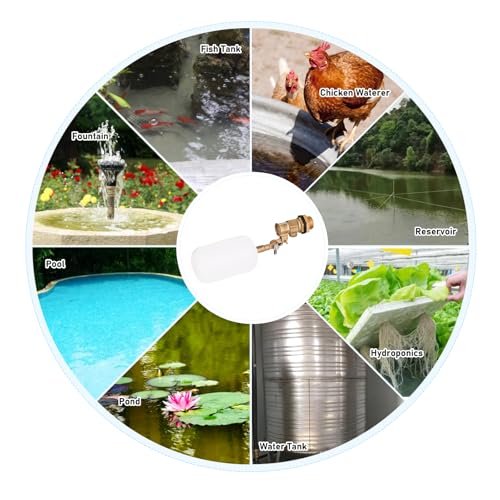1/2 Inch Float Valve, Water Level Control Auto Fill Valve