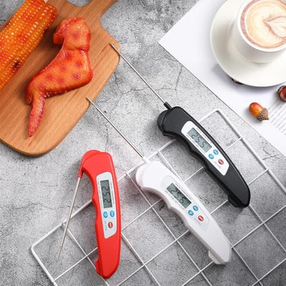 Xuhal 12 Pcs Digital Meat Thermometer with Probe Instant, Black, Red, White - color: Black, Red, White