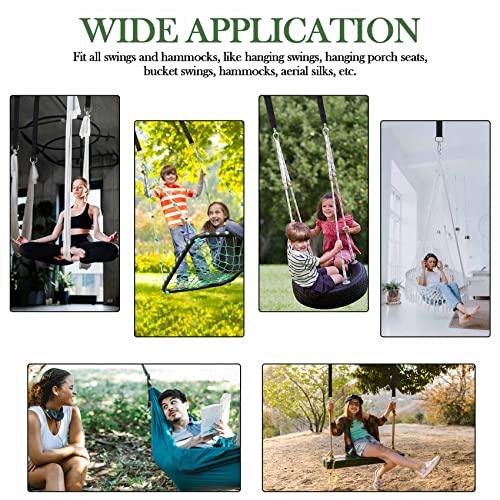Safe Tree Swing Hanging Straps Kit, 3FT/10FT/15FT/20FT, Heavy Duty Holds 5500LBS Extra Long Adjustable Tree Swing Straps, Easy & Fast Way to Hang Any Swing or Hammock(3 FT) - color: black, size: 3FT