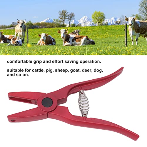 Universal Livestock Ear Tag Pliers, Folding Tagger Puncher Applicator for Goat, Sheep, Lamb, Cattle