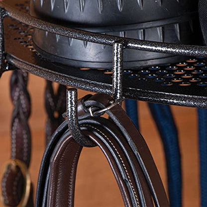 EASY-UP Pro Series 12-Hook Spinning Bridle Rack | Horse Tack Organization | 360-Degree Spinning Feature | 12-Hook Capacity | Handy Top Shelf | 7-Year Warranty