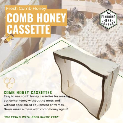 Foxhound Bee Co Comb Honey Cassette, Medium Frames - 40 Cassettes - size: Comb Cassette Medium Frame - 40 Pack