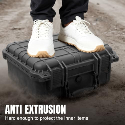 Jack Boss Hard Case,Portable Weather Waterproof Protective Camera Case with Customizable Foam, Fit Use of Drones, Camera, Equipments,Black,update,13.6 x 11.4 x 6 Inch - color: BLACK-UPDATE, size: 13.6x11.4x6 in