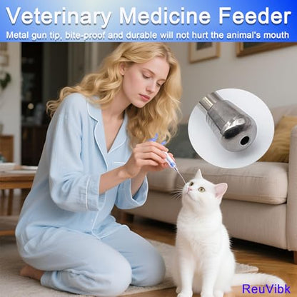2Pcs 10ml Goat Drench Syringe, Adjustable Reusable Drench Gun - size: 10ML