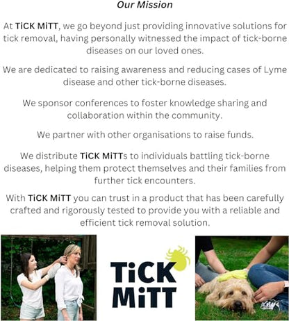 TiCK MiTT Green Tick Removal Glove: Gently Remove Ticks from Humans & Pets - Chemical-Free, Durable, Portable, Easy to Use Tick Management Tool for Outdoor Adventures & Everyday Use - color: Green
