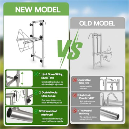 Goat Sheep Stand for Shearing & Milking with Bottom Hook & Dual Mounting 304 Stainless Steel Goat Stand – Adjustable Height for Farm, Ranch & Veterinary Use