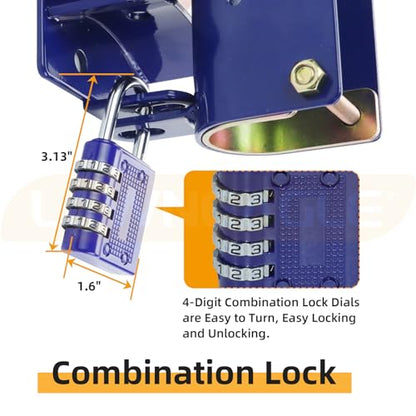 2 Pack Blue Two Way Gate Latch – Heavy Duty Farm Gate Latch - color: 2 Pack Blue Two Way Gate Latch