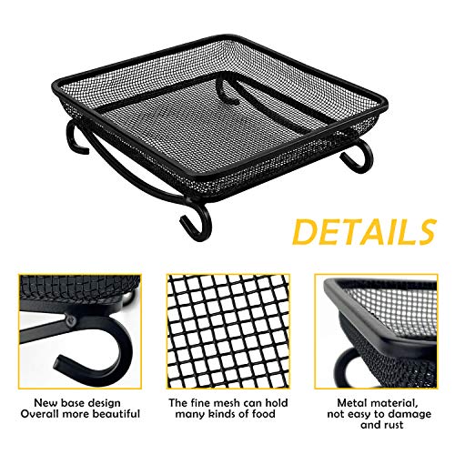 MIXXIDEA Ground Bird Feeder Tray, Metal Platform Mesh Seed Tray for Bird Feeders, Great Attracting Garden Yard Decoration for Wild Birds Squirrels Dove (1 Pack) - size: 7x7 inches (1 pack)