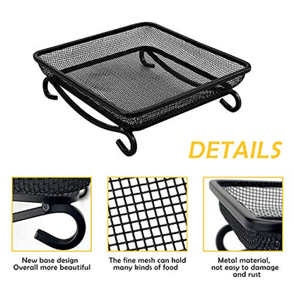 MIXXIDEA Ground Bird Feeder Tray, Metal Platform Mesh Seed Tray for Bird Feeders, Great Attracting Garden Yard Decoration for Wild Birds Squirrels Dove (1 Pack) - size: 7x7 inches (1 pack)