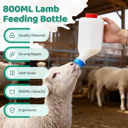 2 Pack 800ml Lamb Feeding Bottle,Hang Upside Down