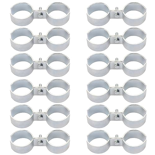 12 Packs 1 Inch Kennel Clamps, Saddle Clamps, Dog Kennel Clamps, by GENHAKON - size: 12 Packs 1 Inch