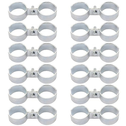 12 Packs 1 Inch Kennel Clamps, Saddle Clamps, Dog Kennel Clamps, by GENHAKON - size: 12 Packs 1 Inch