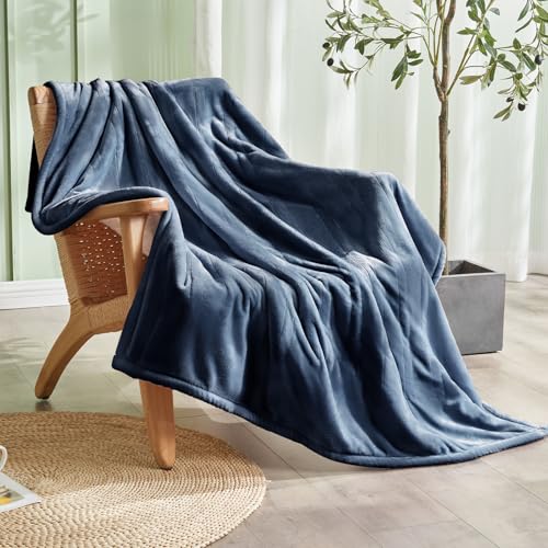 Electric Heated Blanket Queen 84"x90", 8 Heat leavls and 1-8H Auto Off | Fast Heating, Over-Heat Protection&ETL Certification, Soft Flannel Sherpa, Machine Washable, Suitable for Bed and Sofa - color: Blue, size: Queen-84" x 90"