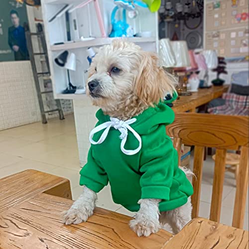 Dog Hoodie Basic Sweater Coat Cute - Frog Shape Warm Jacket Pet Cold Weather Clothes Outfit Outerwear for Cats Puppy Small Medium Dogs - color: Green Frog, size: X-Small