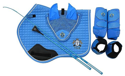 T TEKE Close Contact Saddle Pads,100% Cotton English Saddle Pads for Horses with Moisture-Wicking and Breathable Lining - color: Lavender