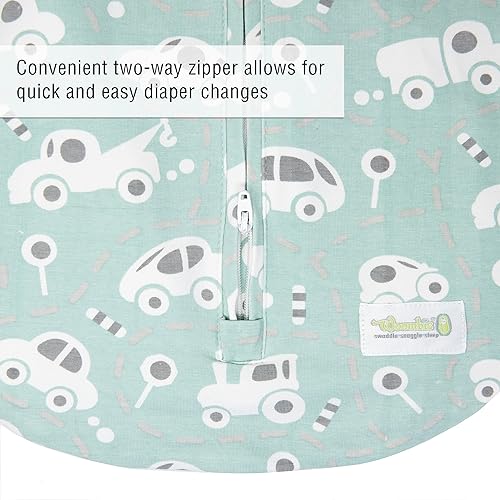 Woombie Grow with Me Baby Swaddle , Convertible Swaddle Fits 0-9 Months, Expands to Wearable Blanket for up to 18 Months, Buzzy Cars - color: Buzzy Cars, style: Grow With Me
