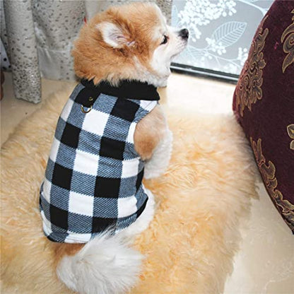 Dog Sweater, Soft Fleece Vest with Leash Ring Pullover Jacket Winter Pet Dog Clothes for Puppy Small Dogs Cat Teddy Chihuahua Yorkshire for Christmas (M, Black White) | Winter Jacket,Pet Clothing,Dog Clothes,Puppy,For Small Dogs Cats,Teddy,Cat Apparel,Dog