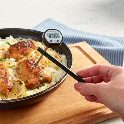 Taylor Digital Instant Read Meat Food Grill BBQ Kitchen Cooking Thermometer With Pocket - color: Black and Stainless