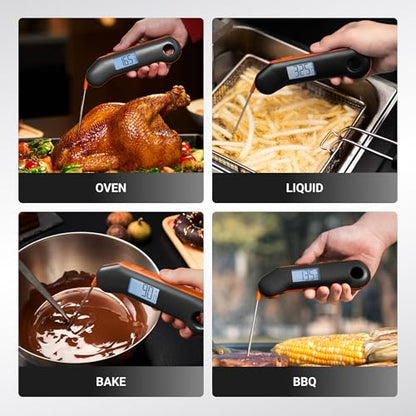 ThermoMaven Professional Meat Thermometer, NIST Certified Accuracy ±0.5°F - color: Black&Orange